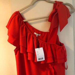 Ganni NWT Big Apple Red Dress